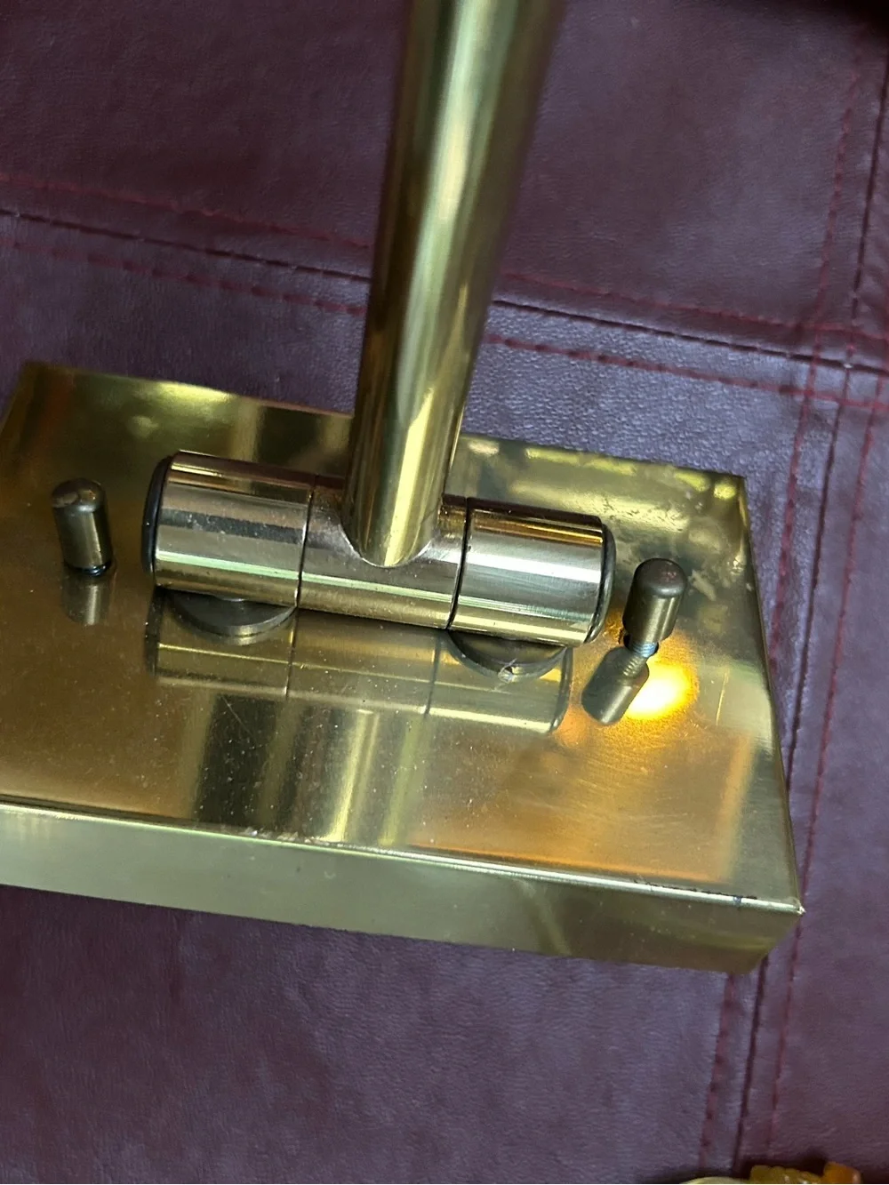 Brass Finish WALL Lamp - swivels out to 19”/folds halfway to 10”/ and then flat.